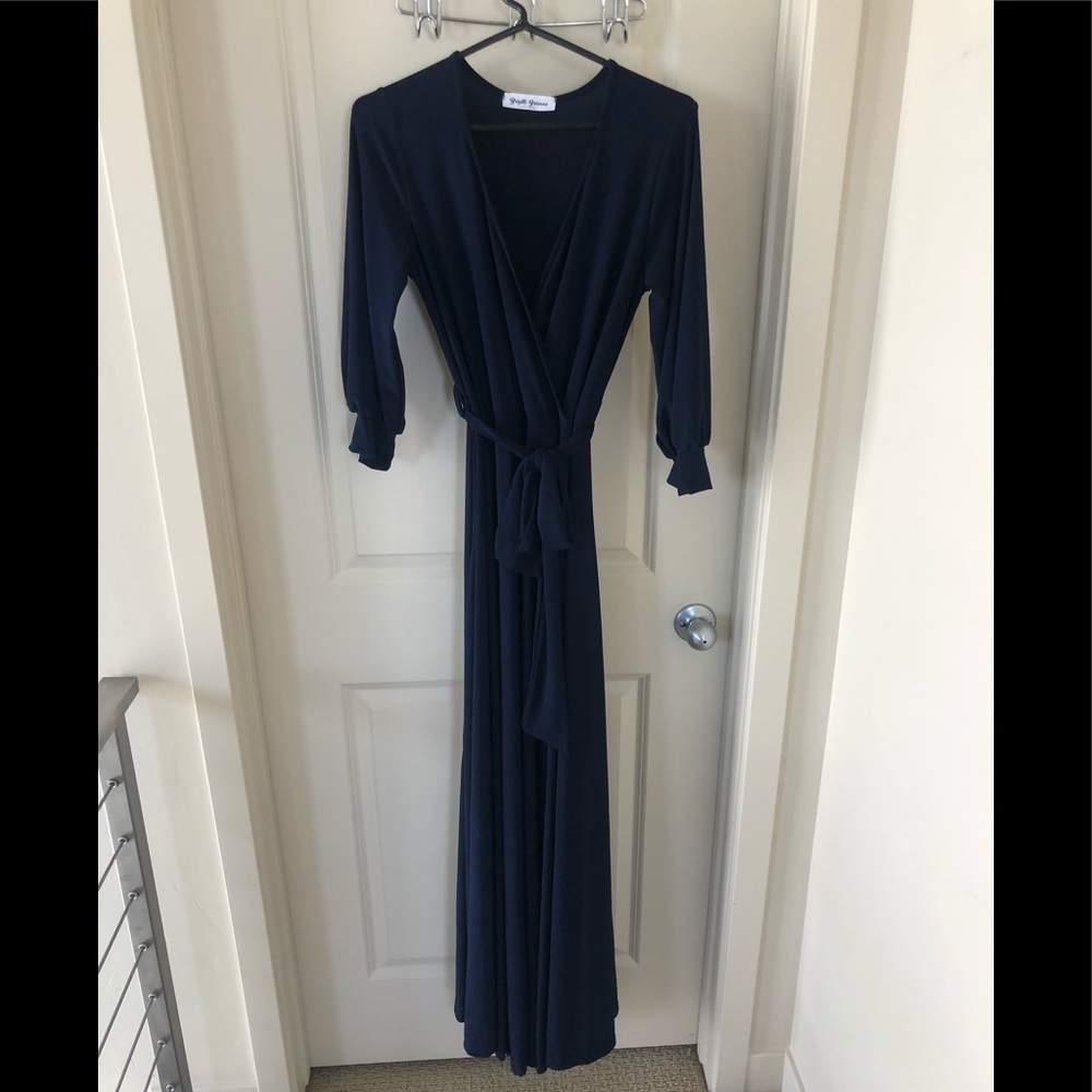 Long wrap dress